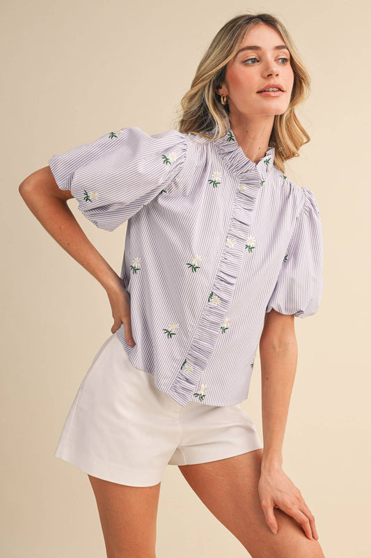 The Cherry Striped Blouse