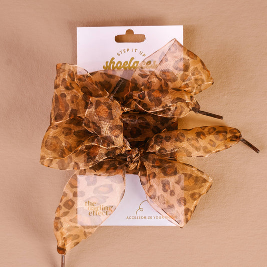Sheer Cheetah Shoelaces