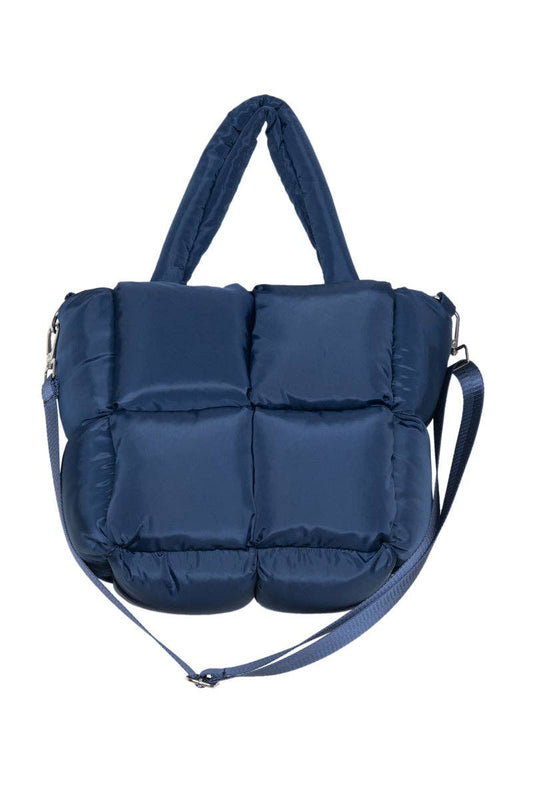 Navy Mini Puffer Tote