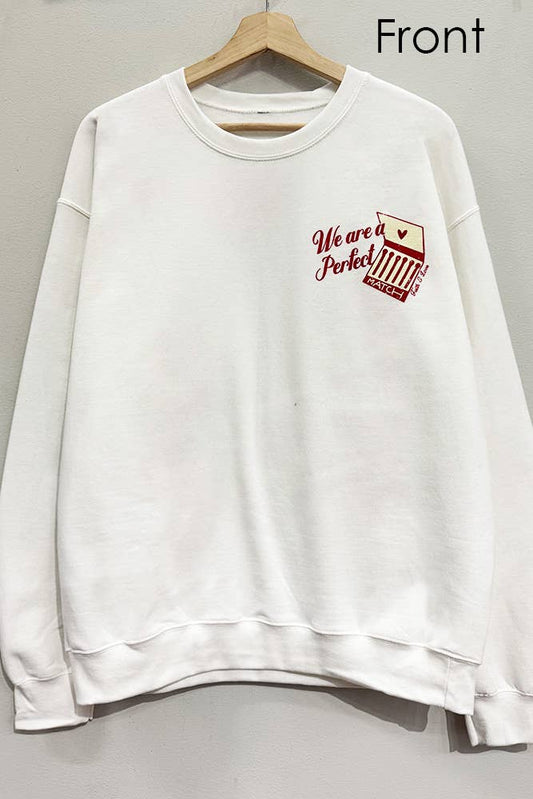 Perfect Match Valentines Sweatshirt