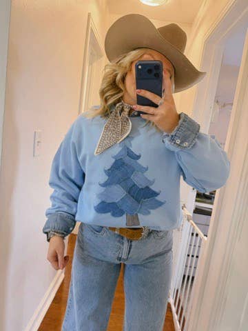 Denim Christmas Tree - Graphic Tee