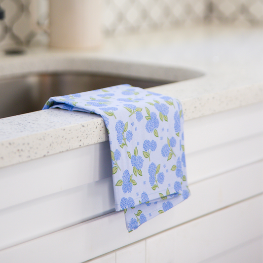 Classic Hydrangeas Tea Towel