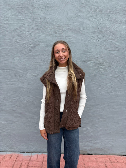 Teddy Brown Sherpa Vest