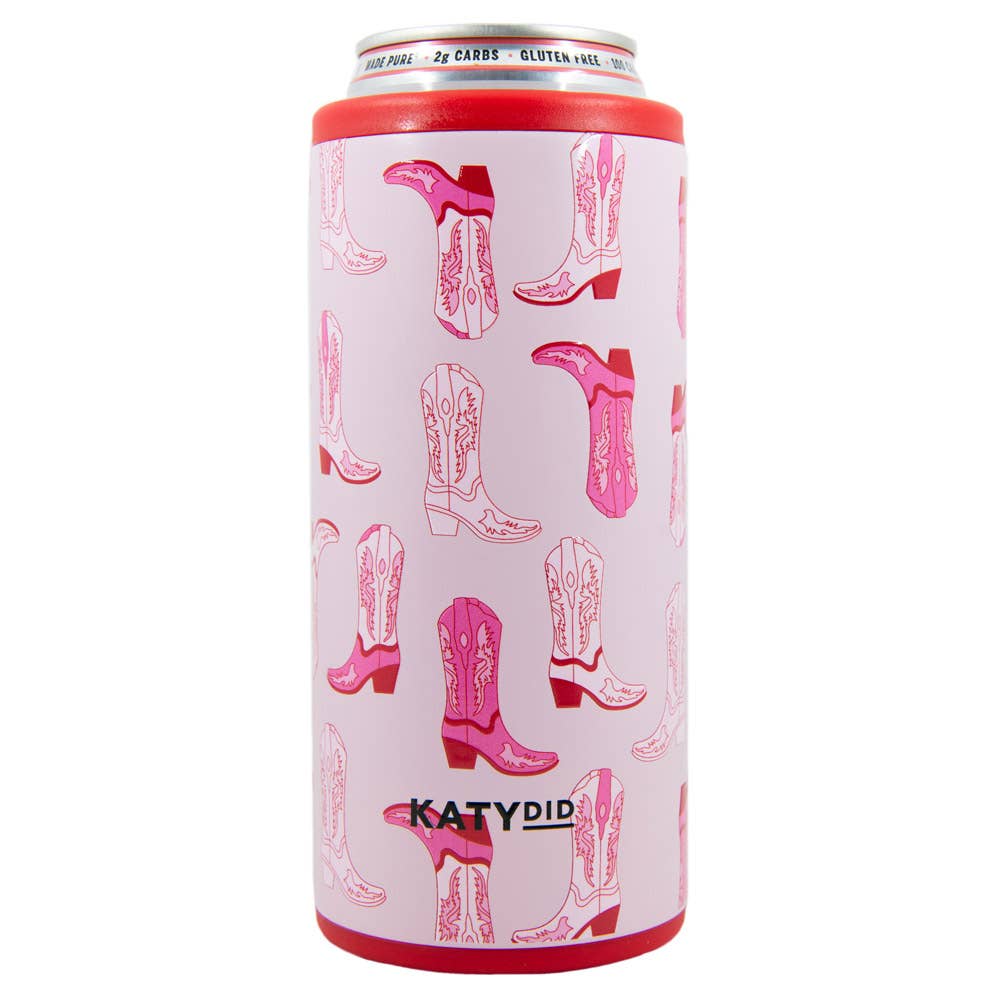 Pink Boots Can Cooler