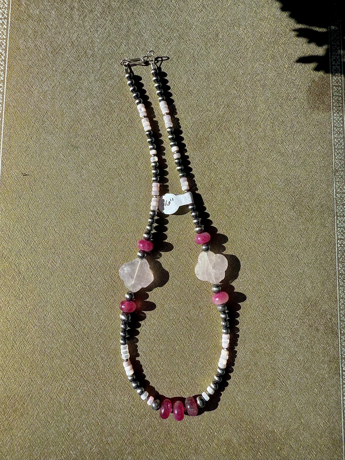 Pink Clovers Pearl Strand