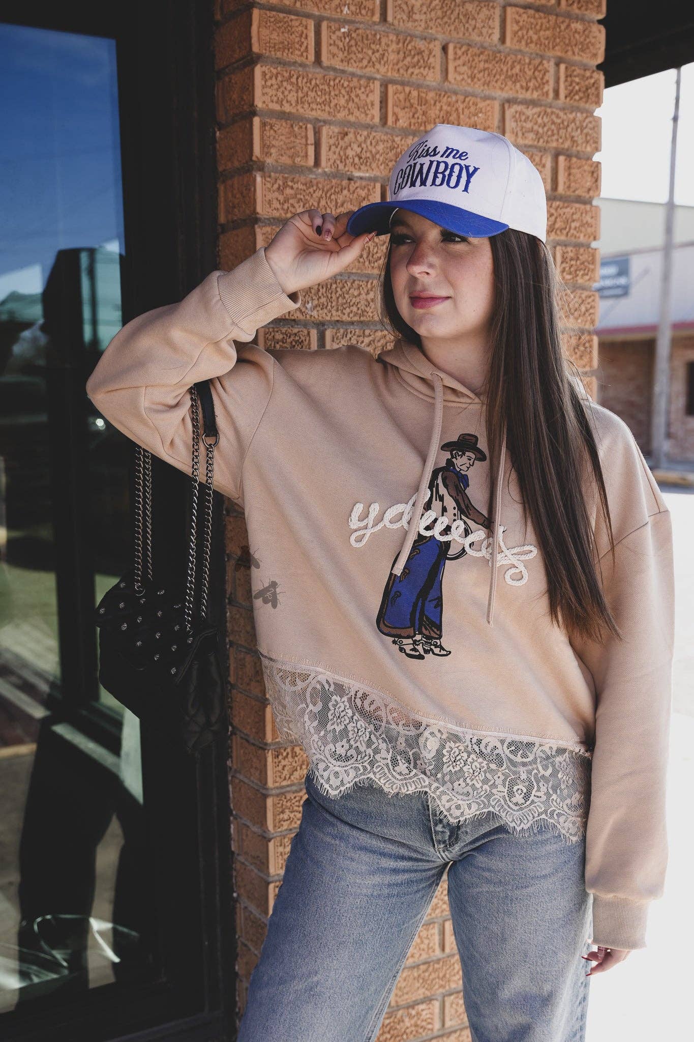 Chill Cowboy Lace Sweatshirt