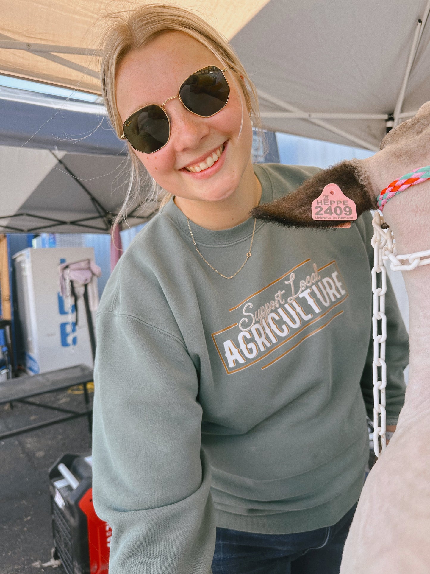 SUPPORT LOCAL AG CREWNECK