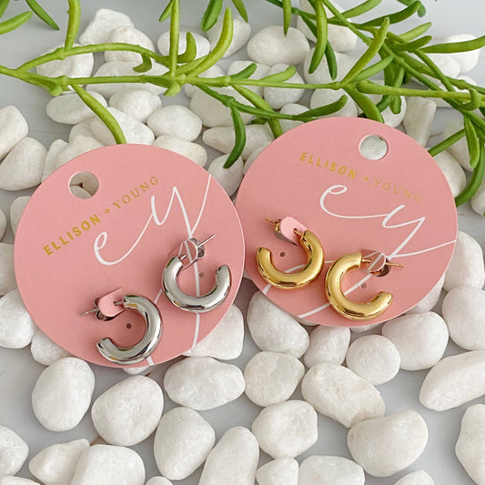 Prim & Polished Hoop Earrings - Gold