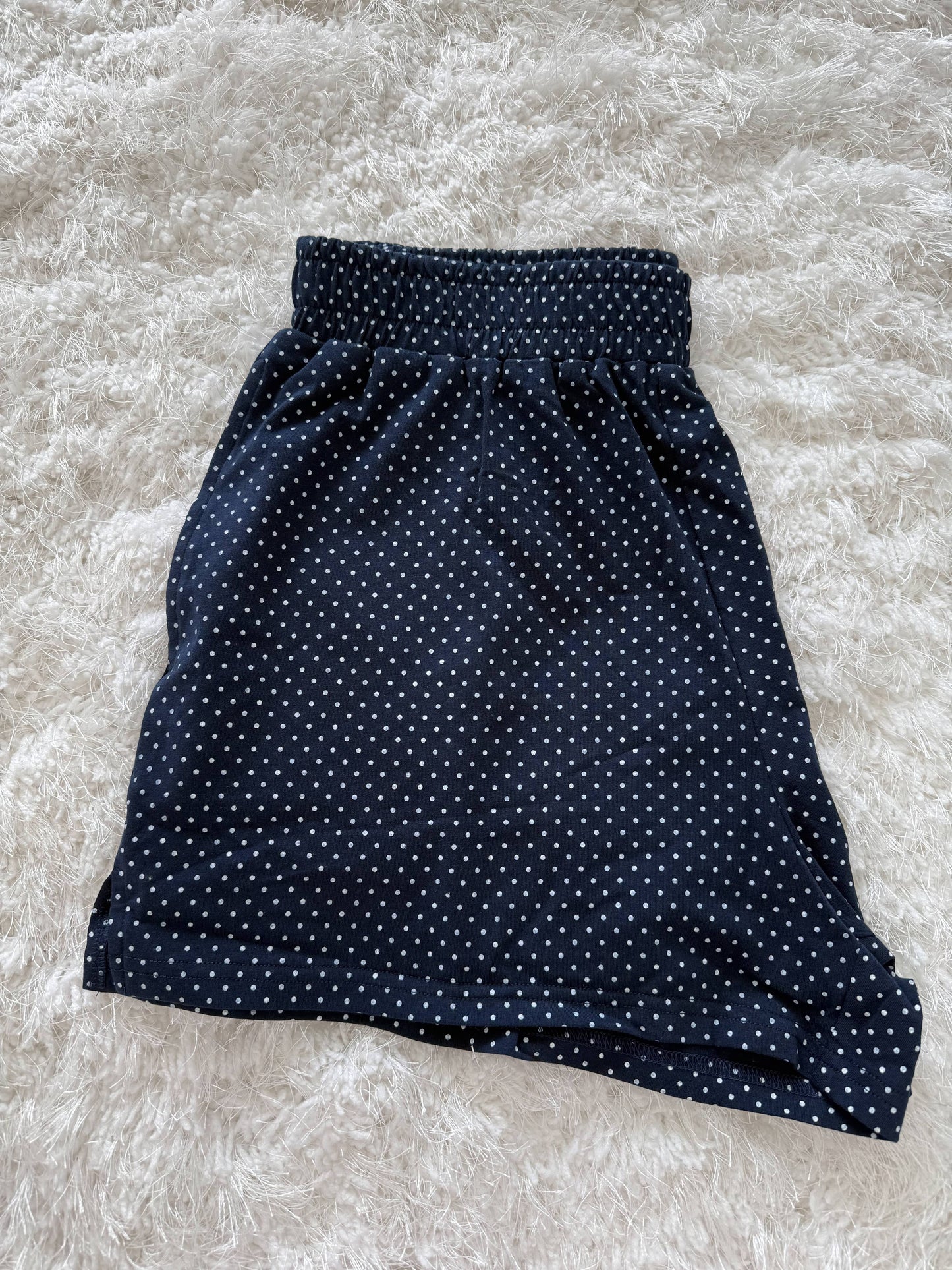 Navy Polka Dot Lounge Shorts