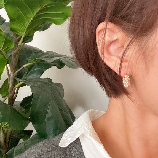 Mini Pearly Hoop Earrings