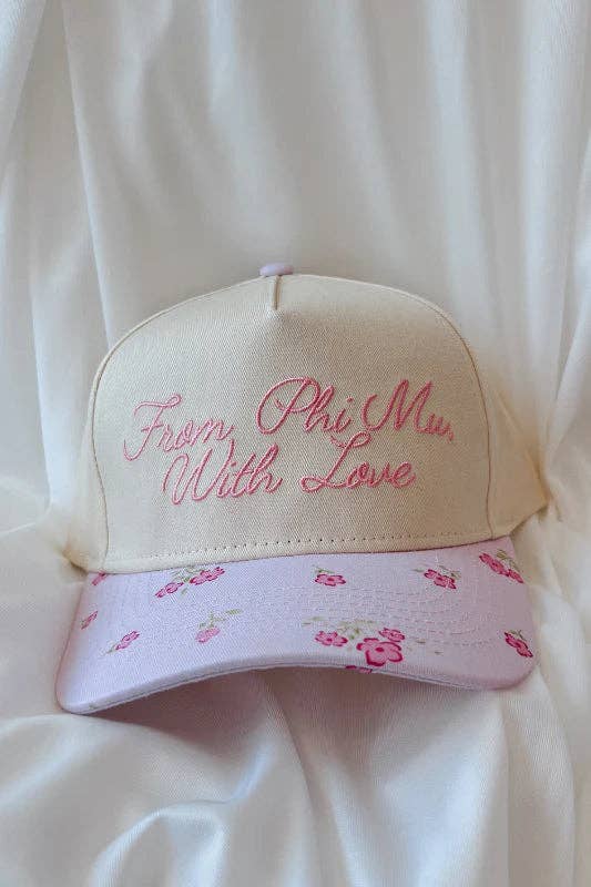 Phi Mu Floral Hat