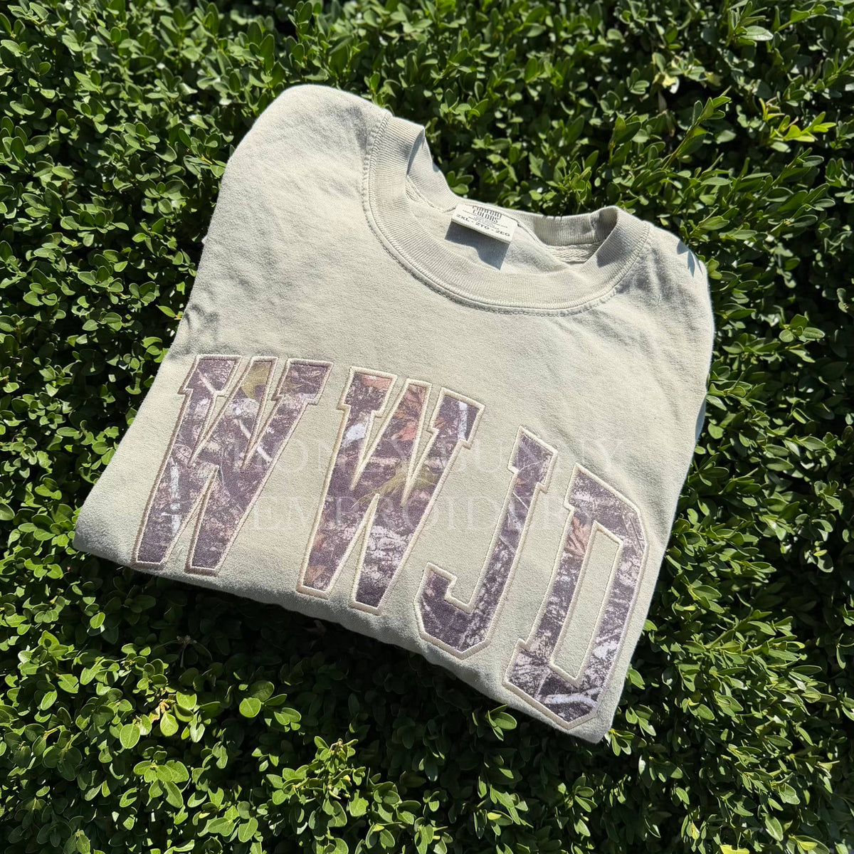 WWJD Camo Embroidered Tee