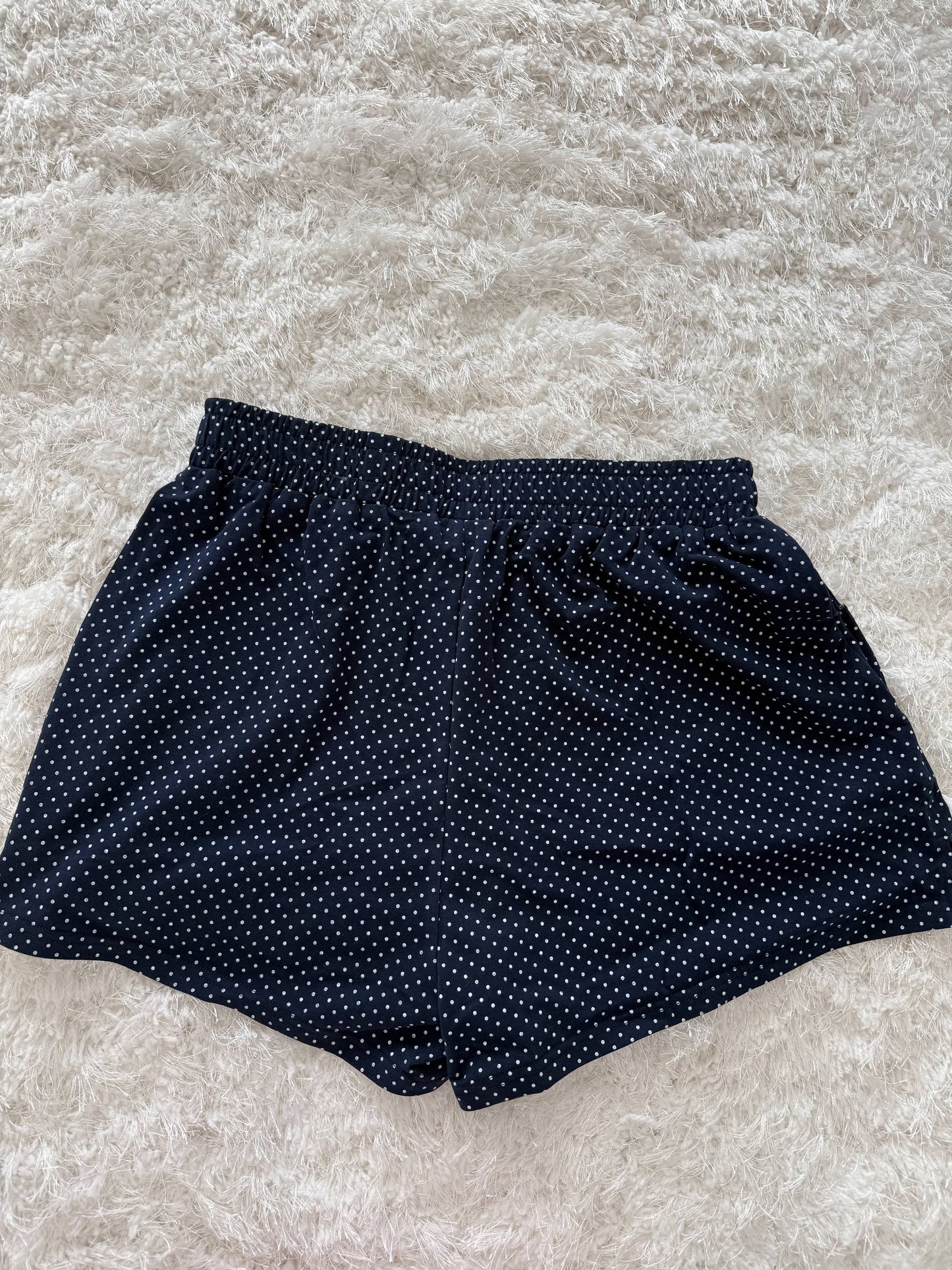 Navy Polka Dot Lounge Shorts