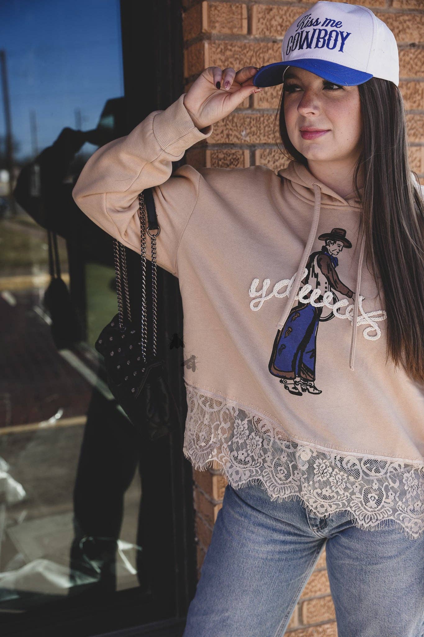 Chill Cowboy Lace Sweatshirt
