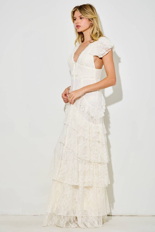 Bridal Lace Maxi Dress