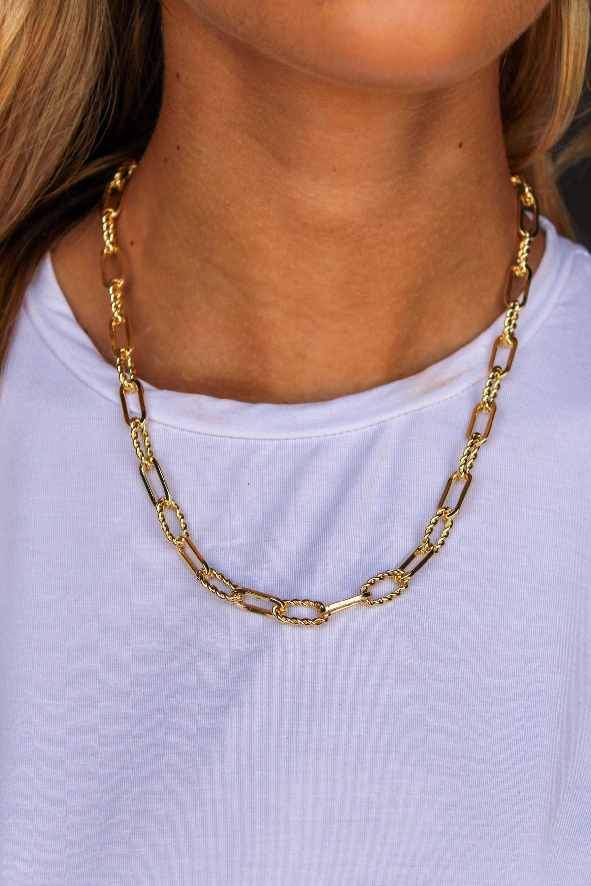 Gold Plated Link Necklace