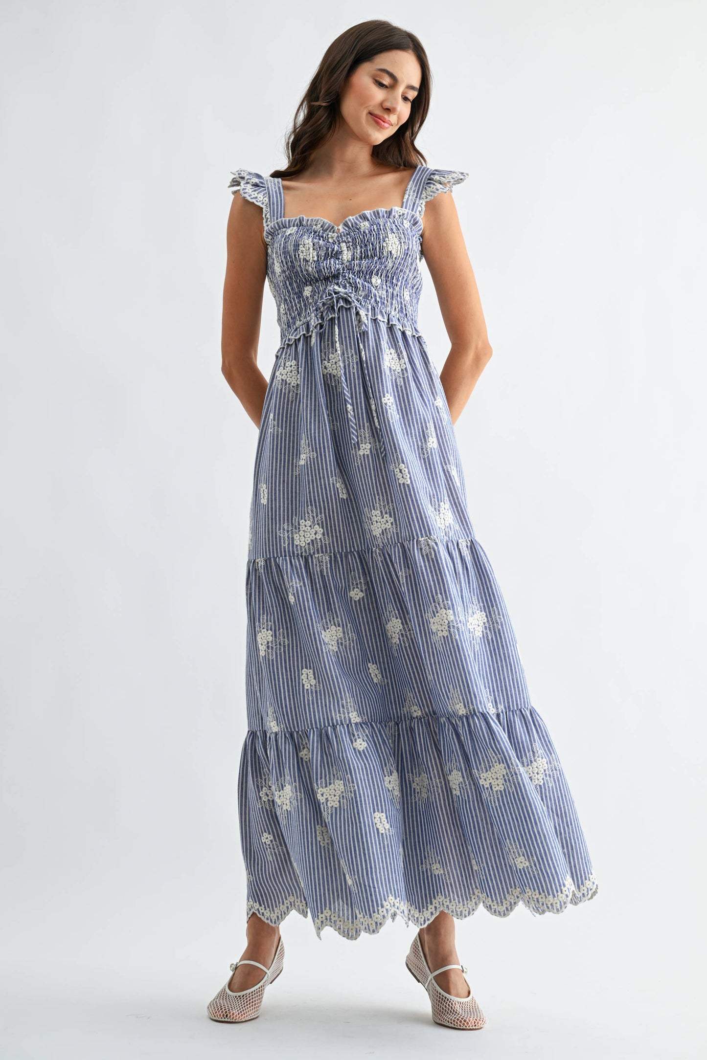 Stella Embroidered Maxi Dress