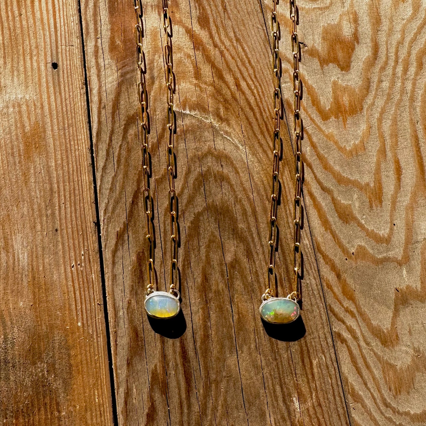 PREORDER: Mixed-Metal Opal Necklace