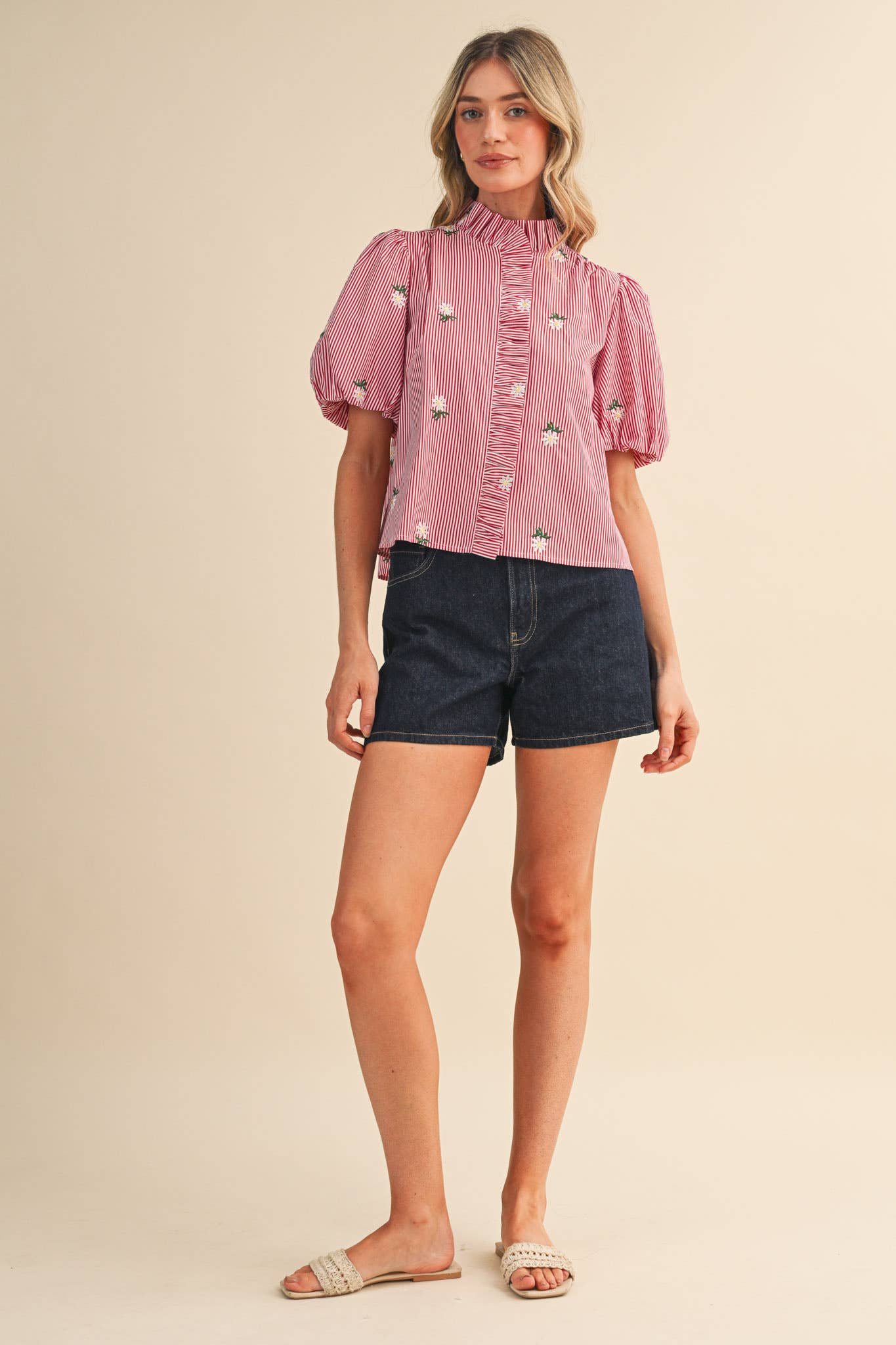 The Cherry Striped Blouse