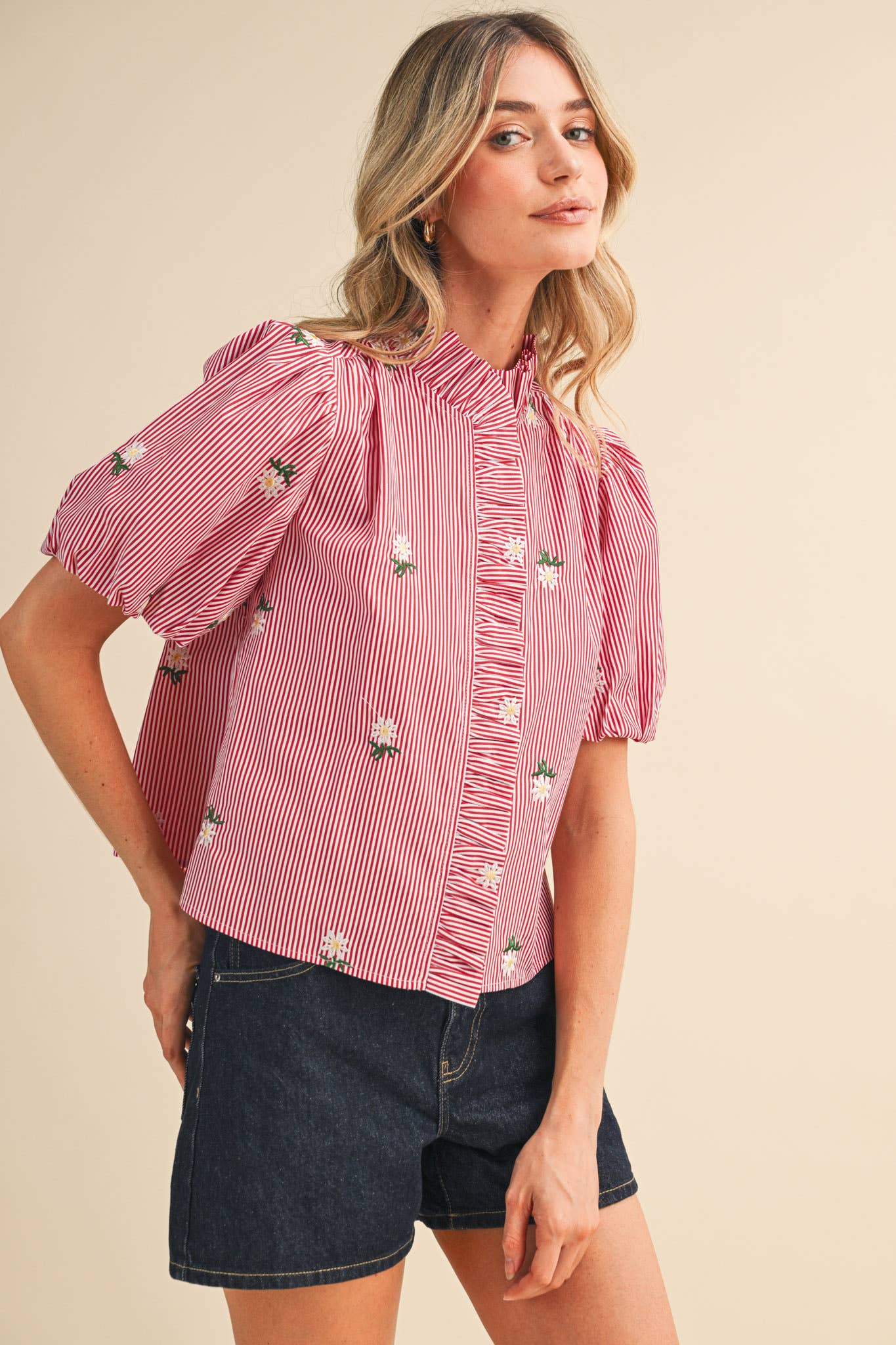The Lavender Striped Blouse