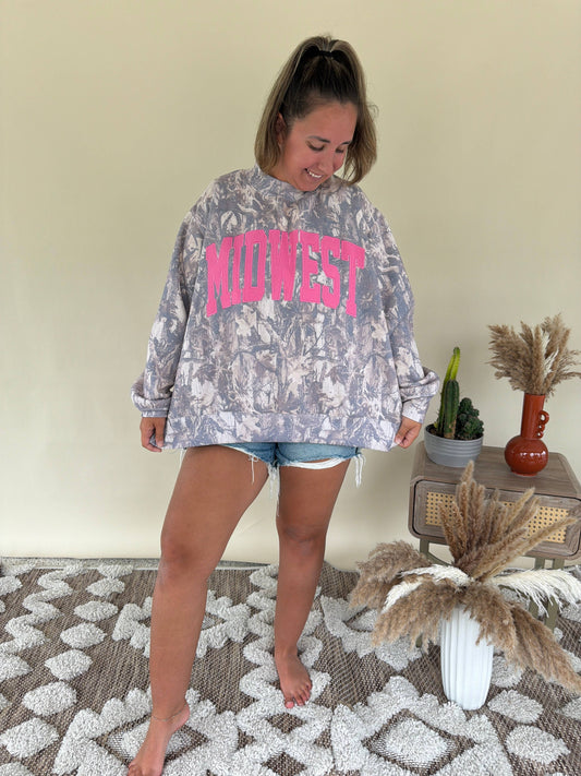 Midwest Camo Mock Neck