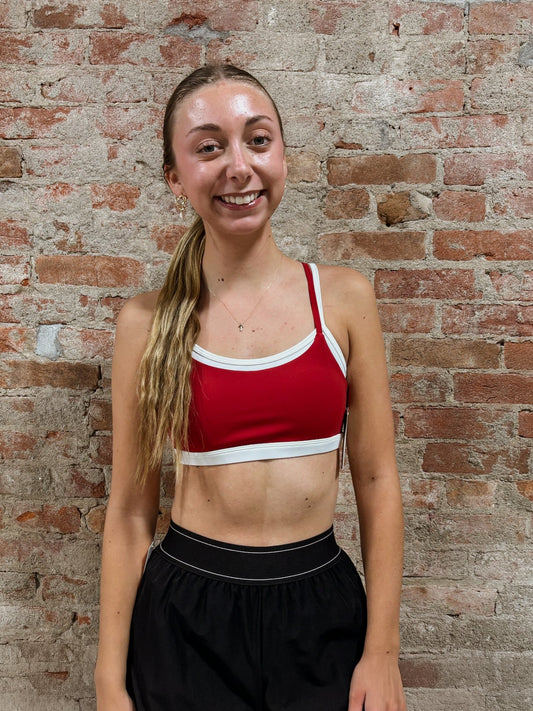 Cherry Layered Sports Bra