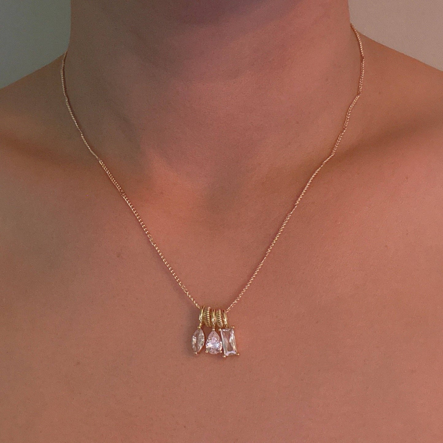 Trio Stack Pendant Necklace