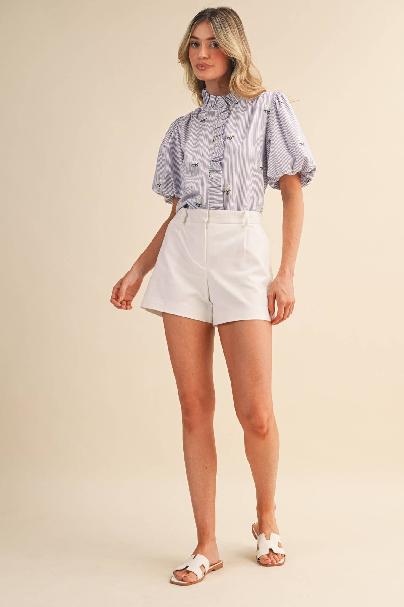 The Lavender Striped Blouse