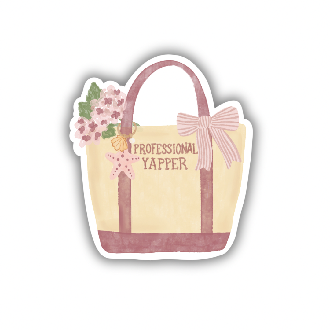 Professional Yapper Tote Sticker 3"