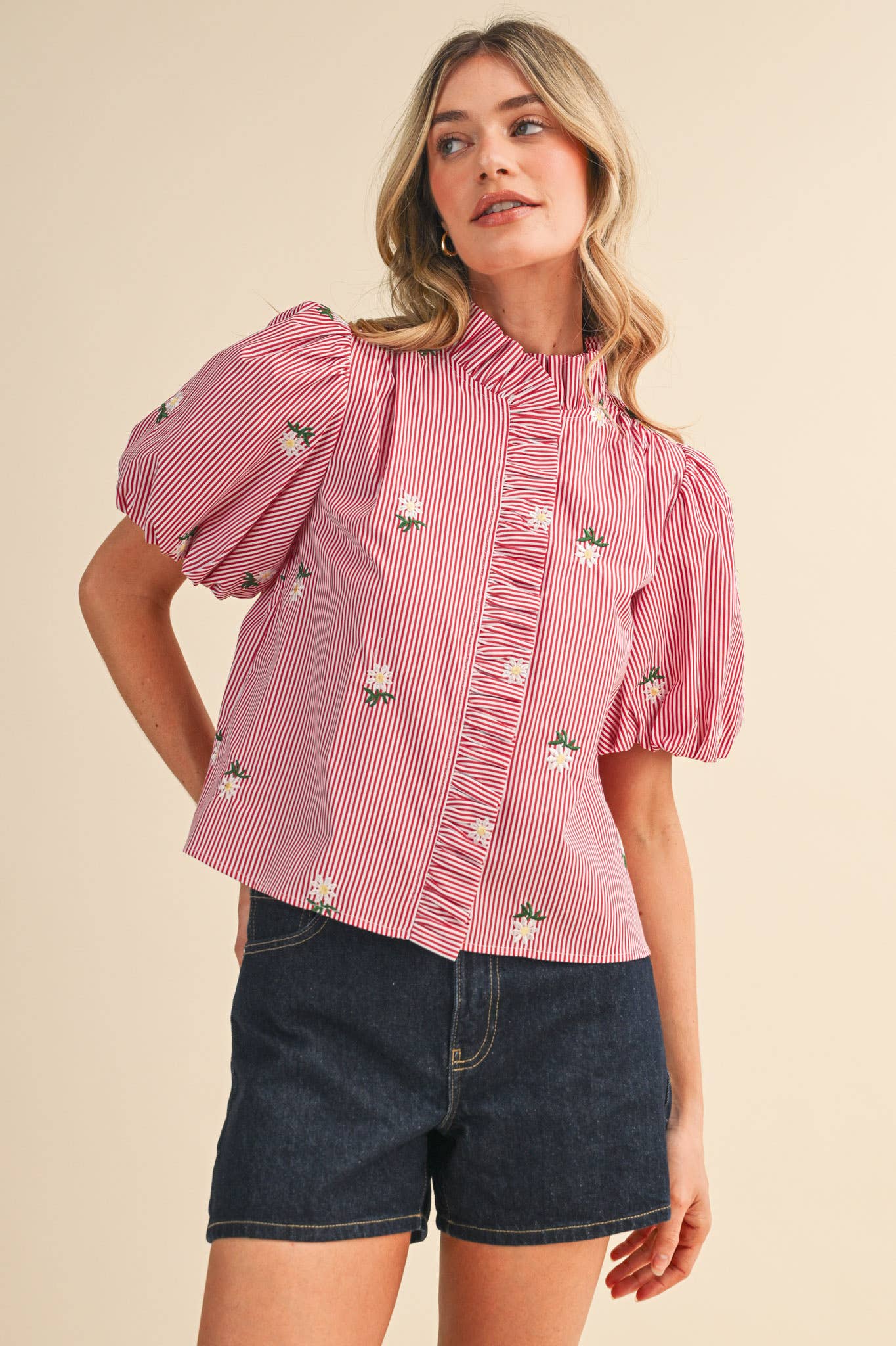 The Cherry Striped Blouse