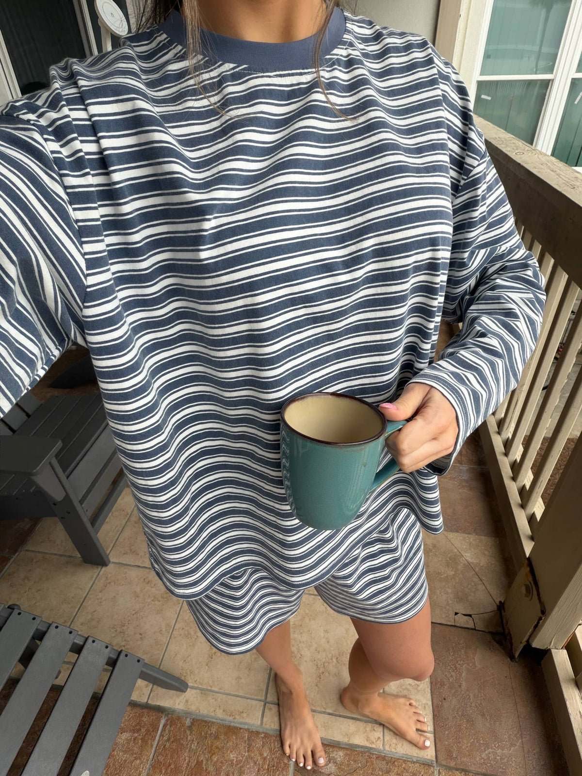 Billie Striped Lounge Long Sleeve