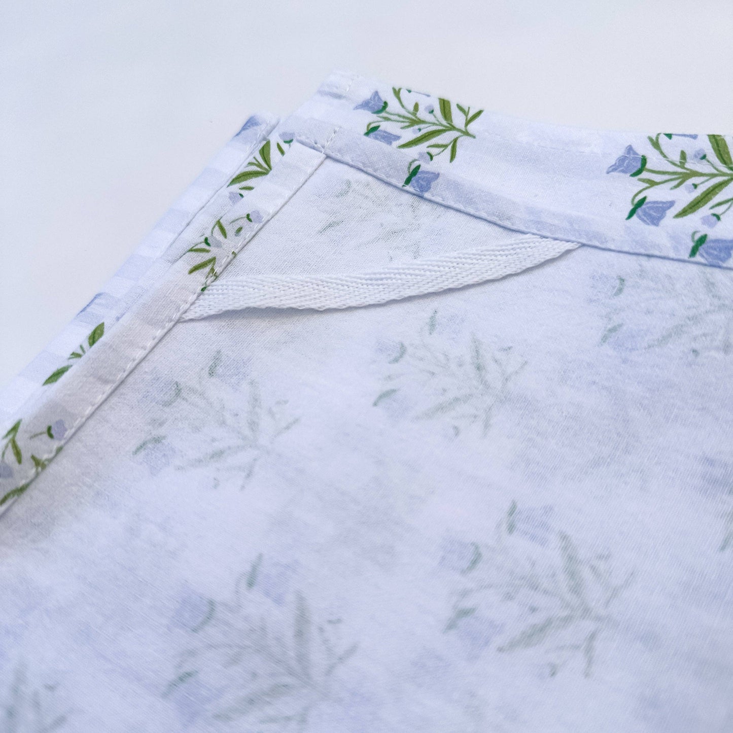 Bellflowers and Stripes Tea Towel