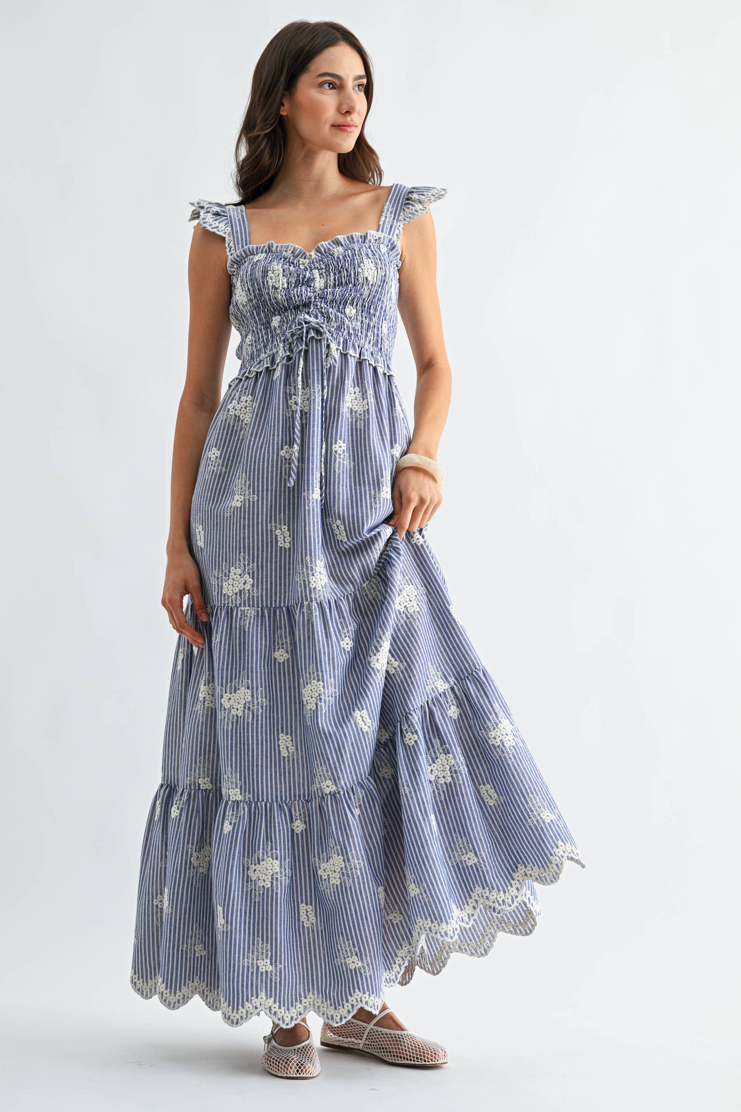 Stella Embroidered Maxi Dress