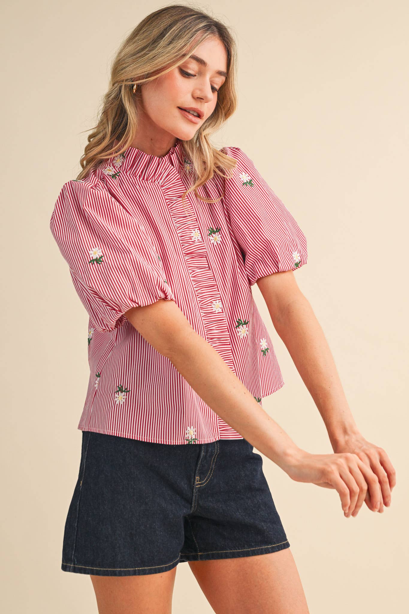 The Cherry Striped Blouse