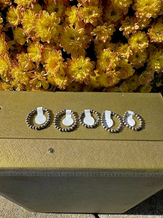 PLAIN Stretchy Sterling Pearl Rings
