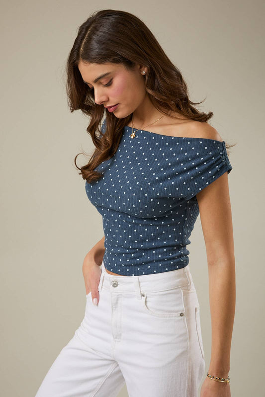 Blue Bliss Ribbed Top