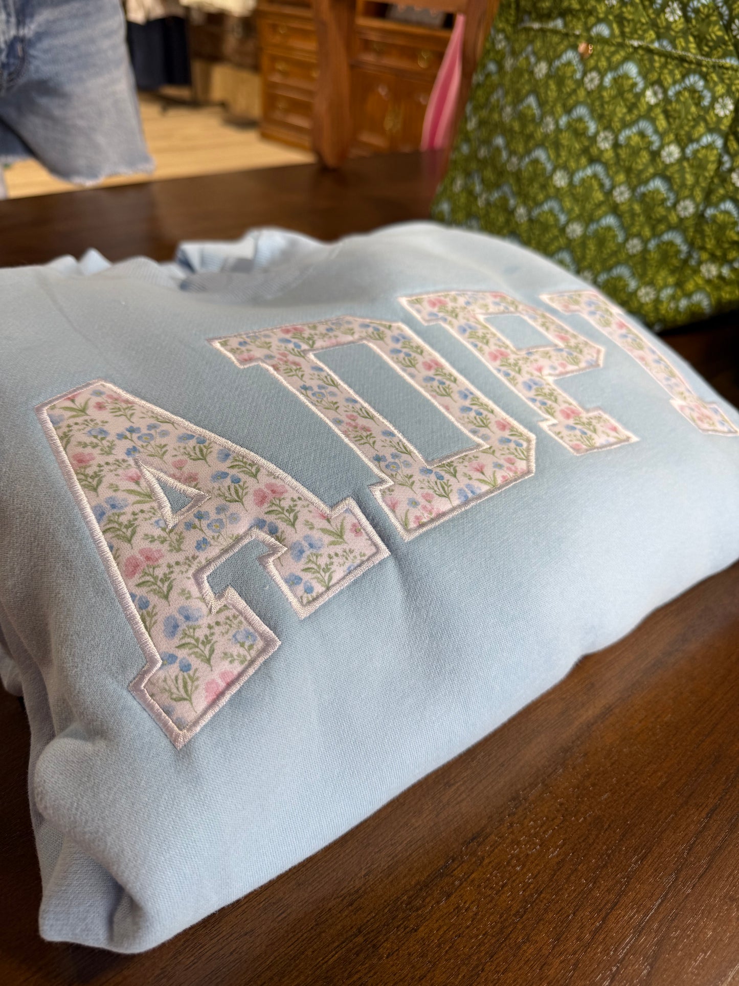 Greek Floral Mockneck