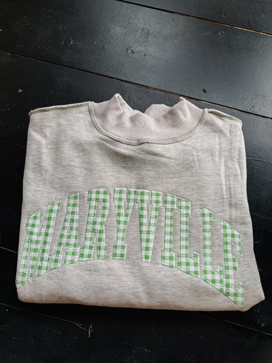 ‘MARYVILLE’ Gingham Mock Neck