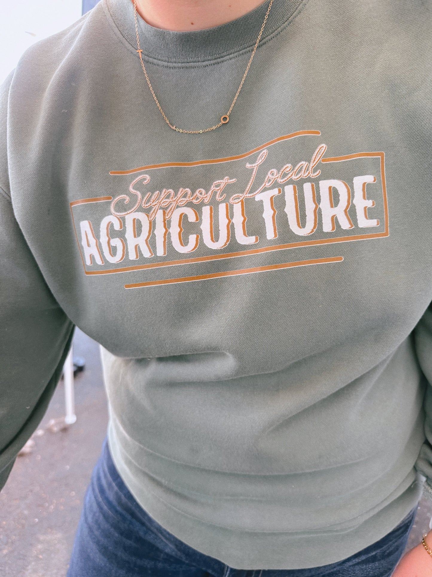 SUPPORT LOCAL AG CREWNECK