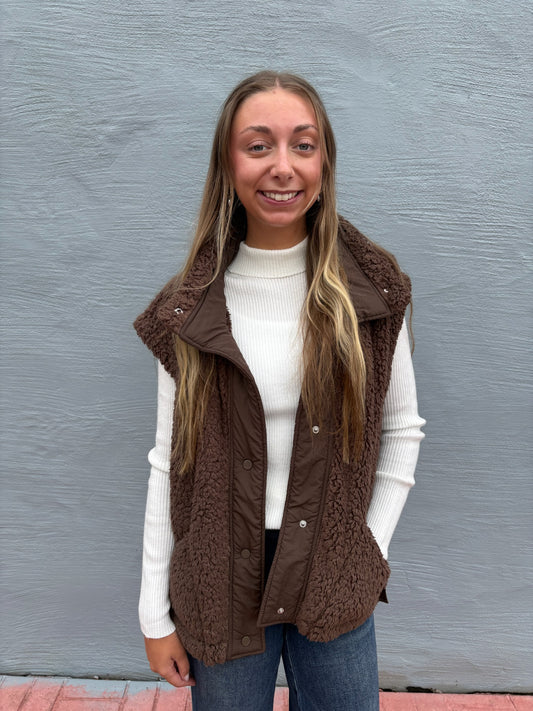 Teddy Brown Sherpa Vest
