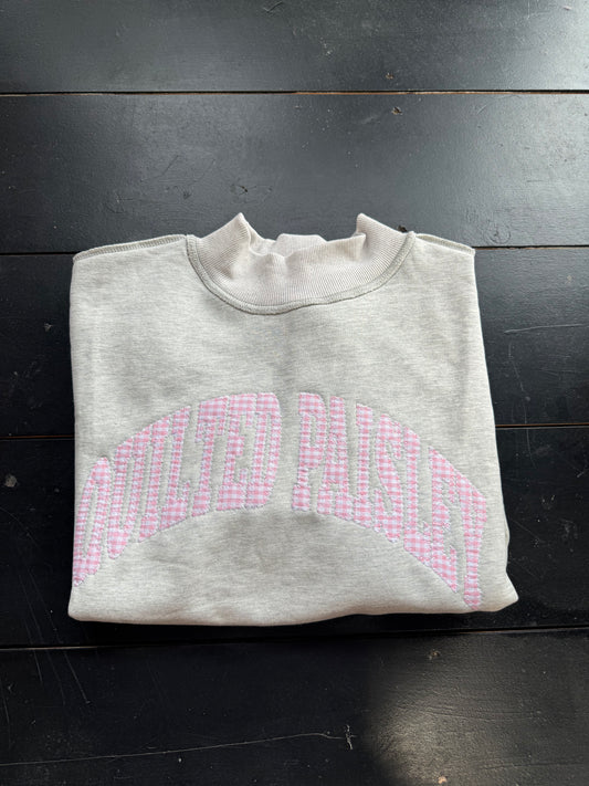 ‘QUILTED PAISLEY’ Gingham Mock Neck
