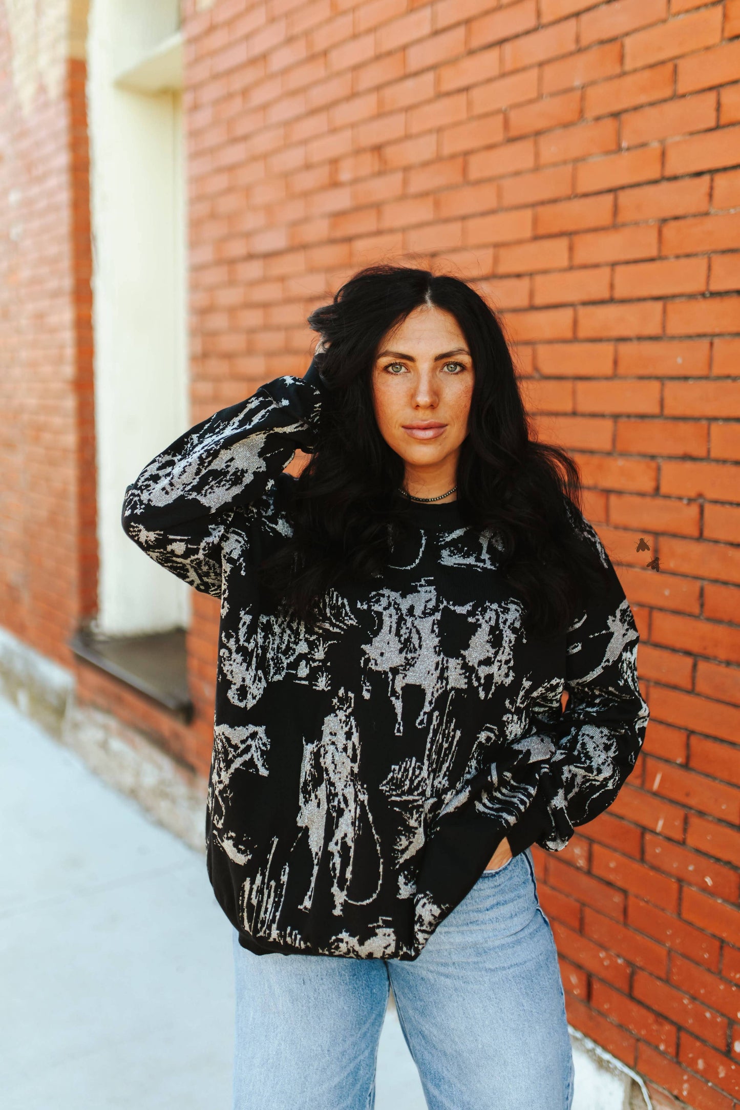 REVERSIBLE Rhinestone Cowboy Sweater || S/M & 2X/3X LEFT