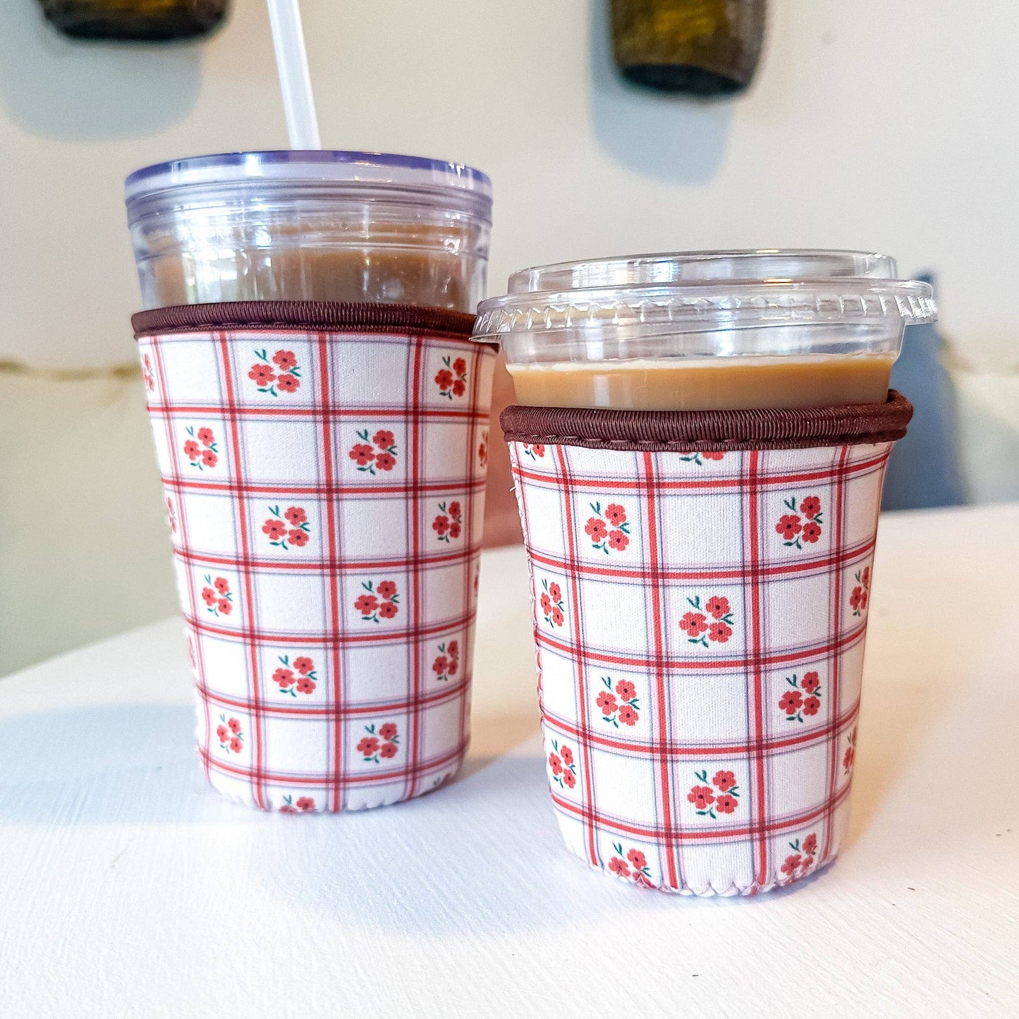 Marigold Plaid Coffee Sleeve