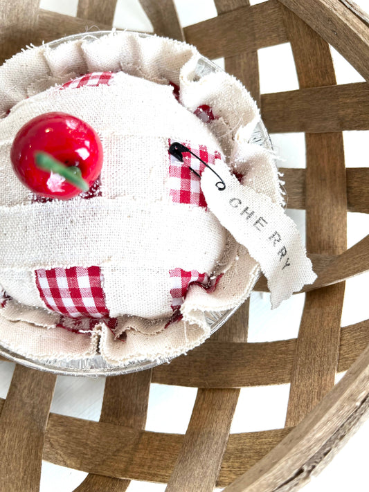 Mini Fabric Pie - Cherry