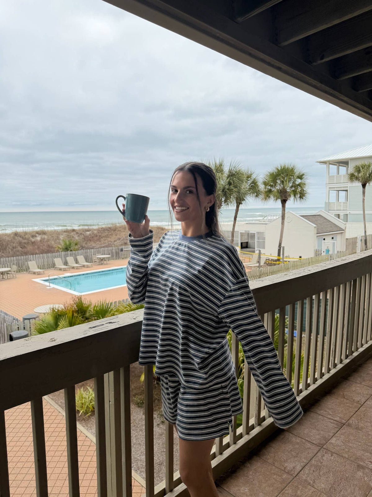 Billie Striped Lounge Long Sleeve