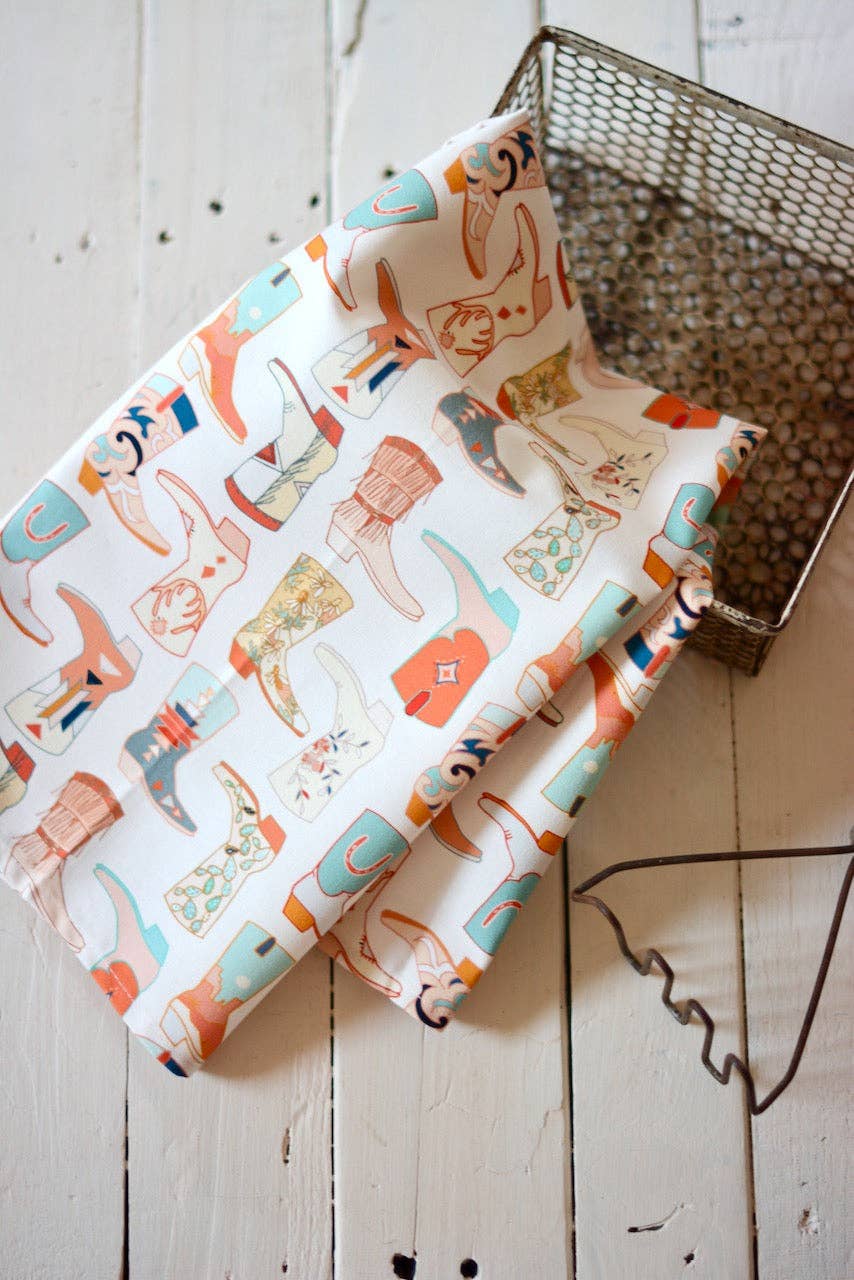 Cowgirl Boots Kitchen Tea Towel