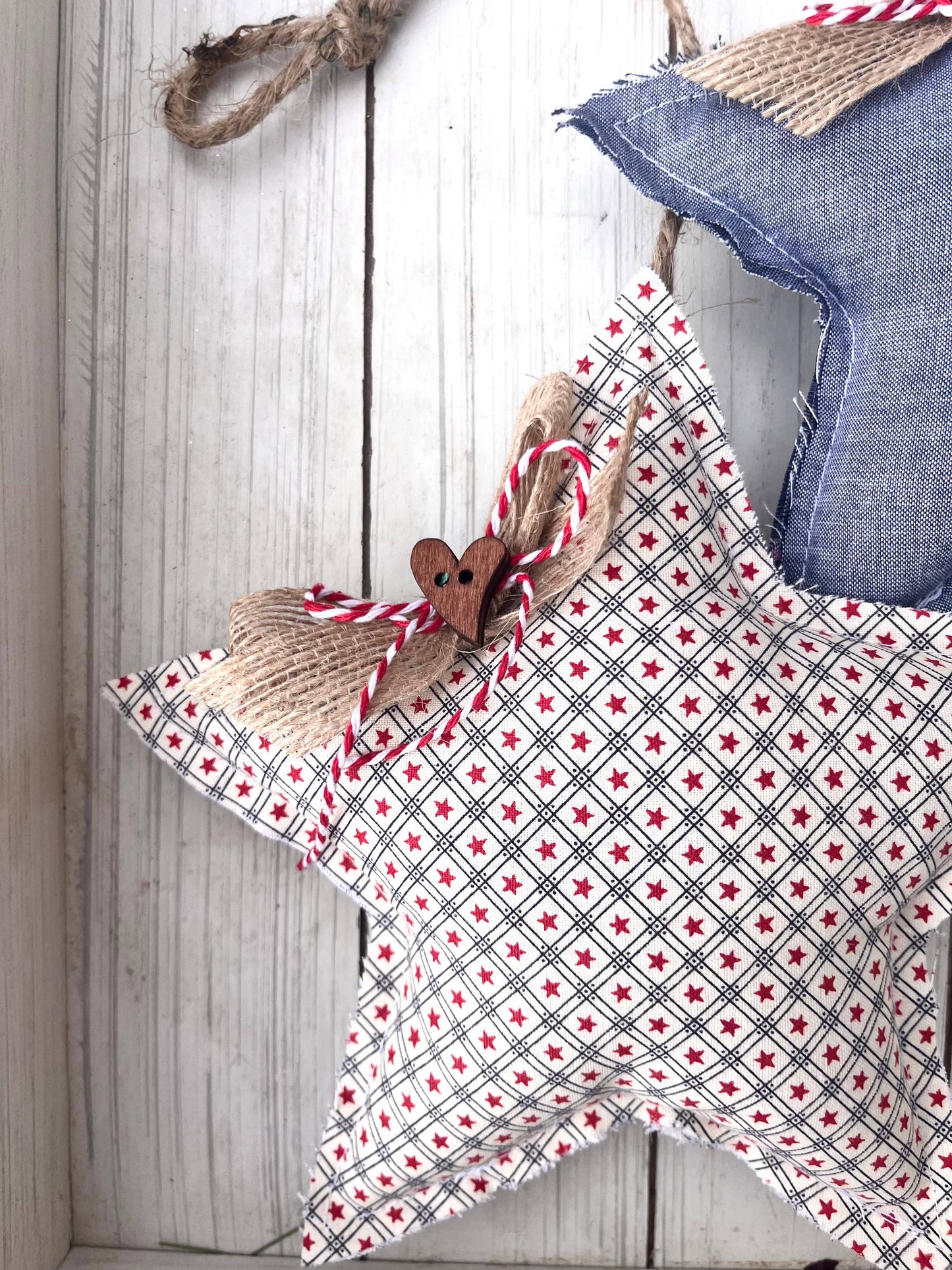 Rustic Denim Hanging Stars