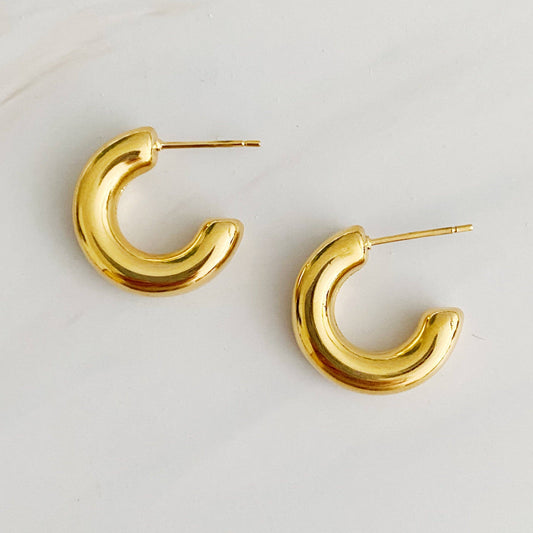 Prim & Polished Hoop Earrings - Gold