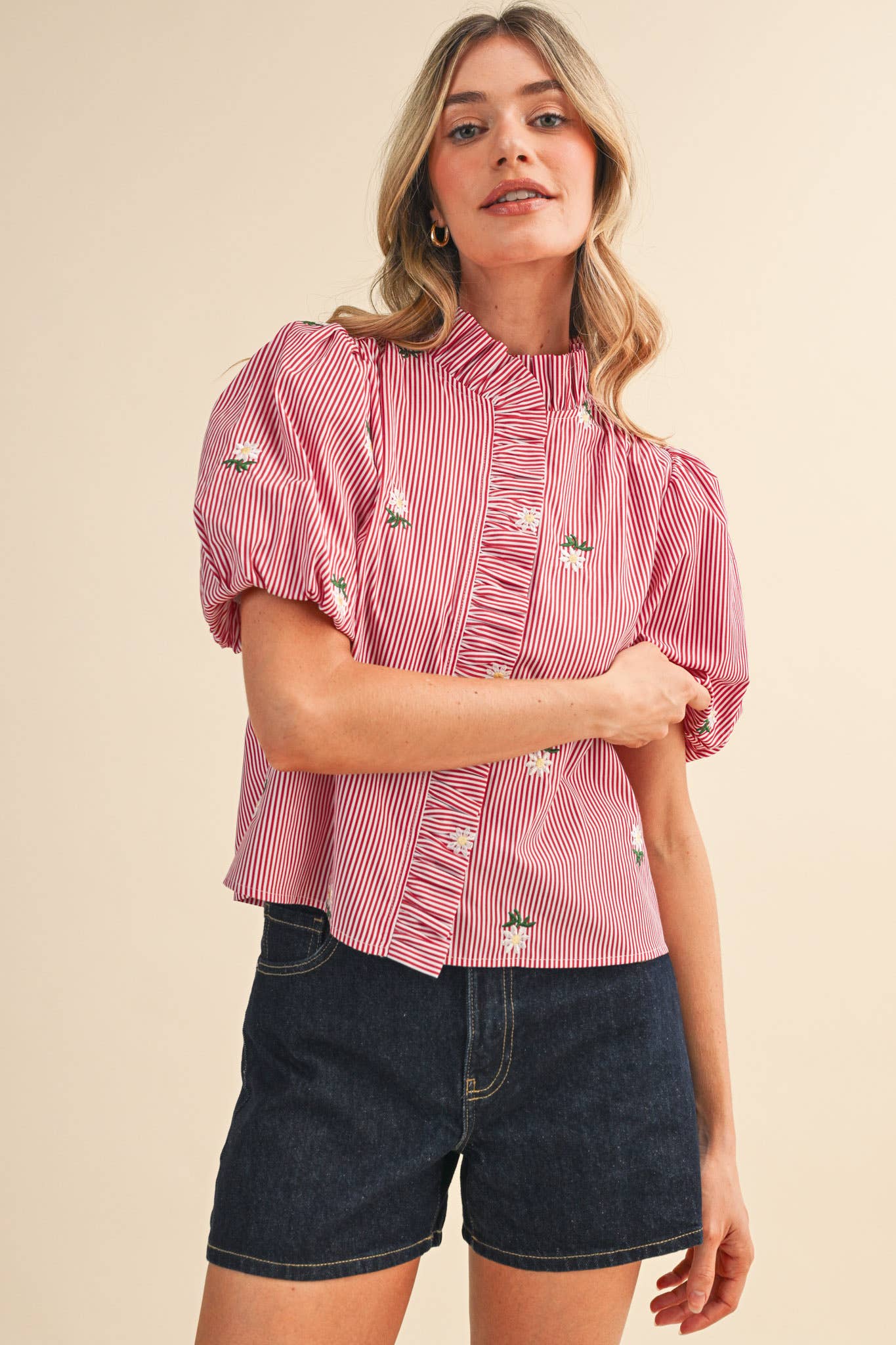 The Lavender Striped Blouse